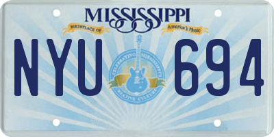 MS license plate NYU694
