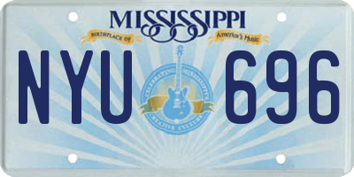 MS license plate NYU696