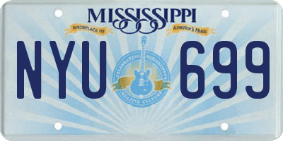 MS license plate NYU699