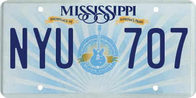 MS license plate NYU707