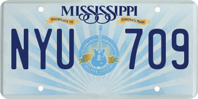MS license plate NYU709