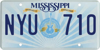 MS license plate NYU710