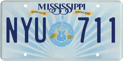 MS license plate NYU711
