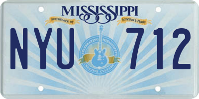MS license plate NYU712