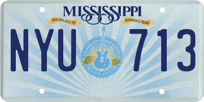 MS license plate NYU713