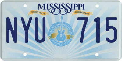 MS license plate NYU715