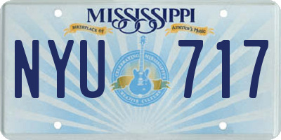 MS license plate NYU717