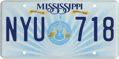 MS license plate NYU718