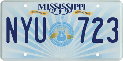 MS license plate NYU723