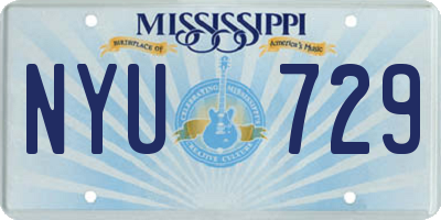 MS license plate NYU729