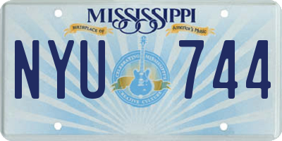 MS license plate NYU744