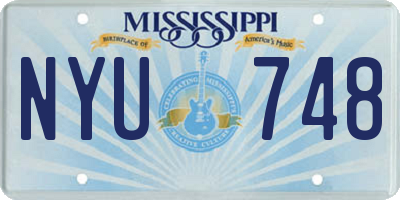 MS license plate NYU748