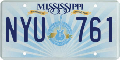 MS license plate NYU761