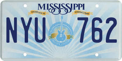 MS license plate NYU762