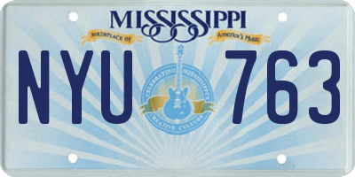 MS license plate NYU763