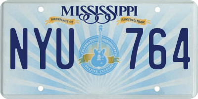 MS license plate NYU764
