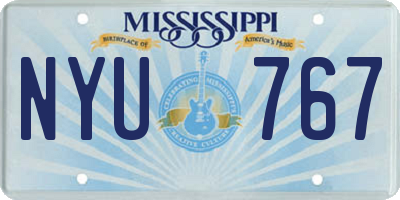 MS license plate NYU767