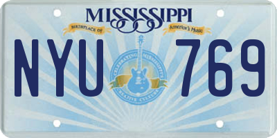 MS license plate NYU769