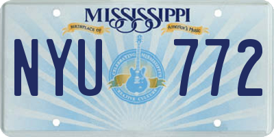 MS license plate NYU772