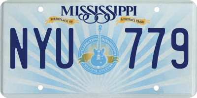 MS license plate NYU779