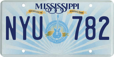 MS license plate NYU782