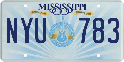MS license plate NYU783