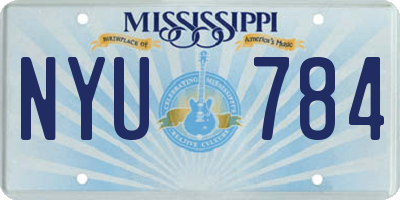 MS license plate NYU784