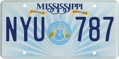 MS license plate NYU787