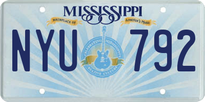 MS license plate NYU792
