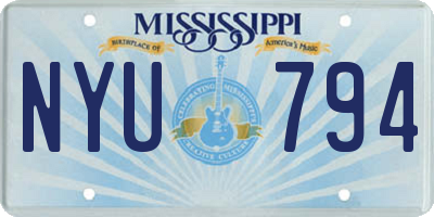 MS license plate NYU794