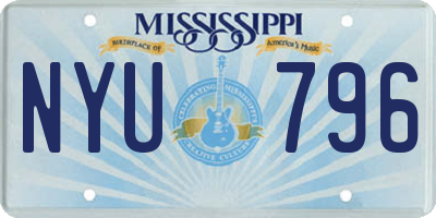 MS license plate NYU796