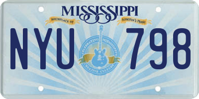 MS license plate NYU798