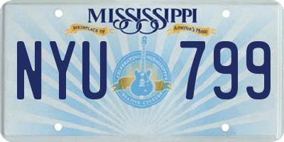 MS license plate NYU799