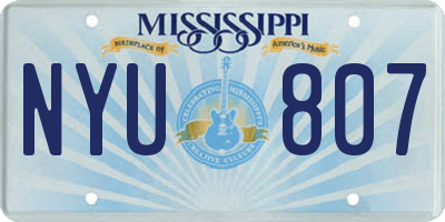MS license plate NYU807