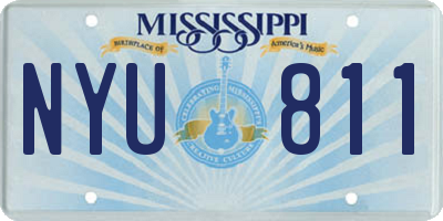 MS license plate NYU811