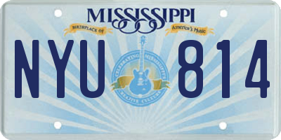 MS license plate NYU814