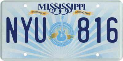 MS license plate NYU816