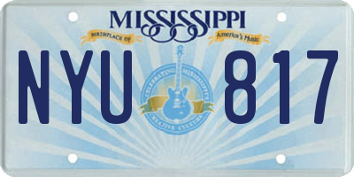 MS license plate NYU817