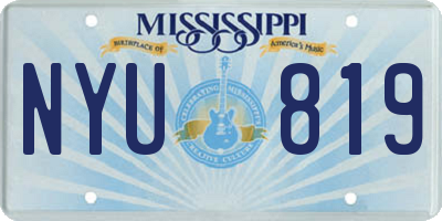 MS license plate NYU819