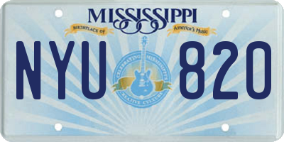 MS license plate NYU820