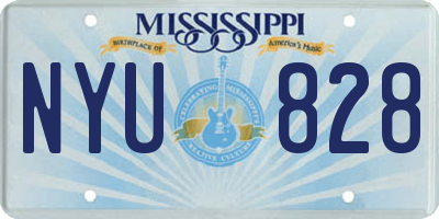 MS license plate NYU828