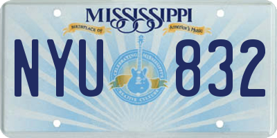 MS license plate NYU832
