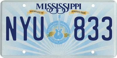 MS license plate NYU833