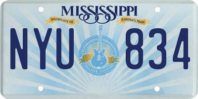 MS license plate NYU834
