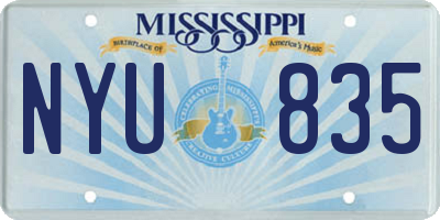 MS license plate NYU835