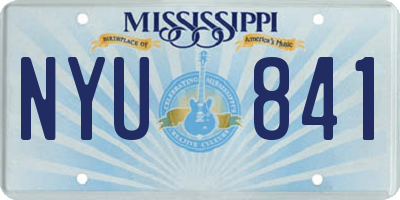 MS license plate NYU841