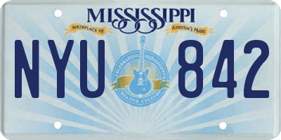 MS license plate NYU842