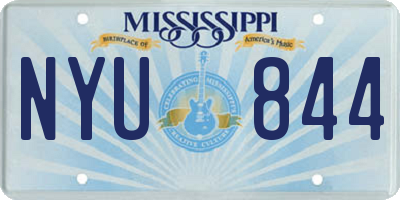 MS license plate NYU844