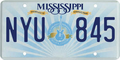 MS license plate NYU845