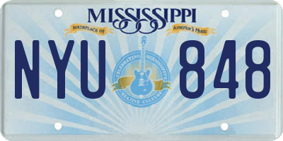 MS license plate NYU848